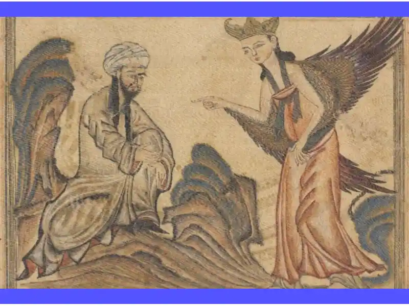 'Un devoto musulmano in preghiera, concentrato e riflessivo mentre segue i rituali religiosi. Immagine simbolica della pratica della religione nell'Islam attraverso la preghiera e la devozione.'