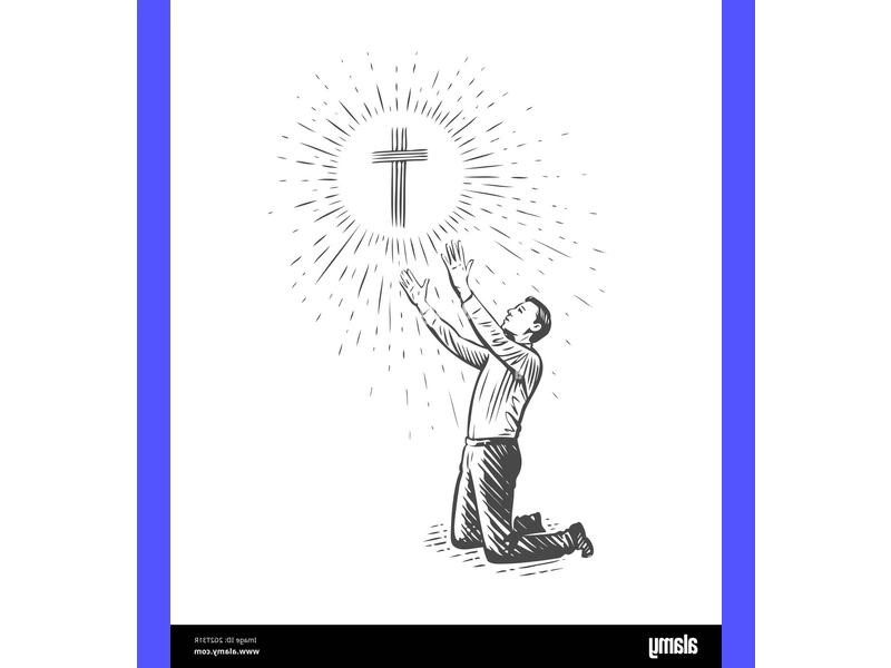 Immagine illustrativa: Concetto di comunicare con Dio attraverso sinonimi di preghiera.