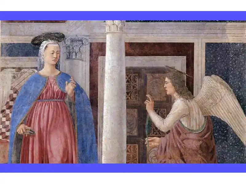 Uno scorcio delicato e suggestivo dell'immagine sacra della Maria Bambina, simbolo di fede e devozione per i credenti. Un'illustrazione della spiritualità e della vicinanza divina che si manifestano nella preghiera e nella venerazione di Maria con il Bambino Gesù.