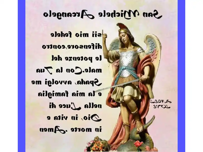 Possa San Michele Arcangelo inviare la sua protezione divina su di me mentre prego per la sicurezza e la guida.