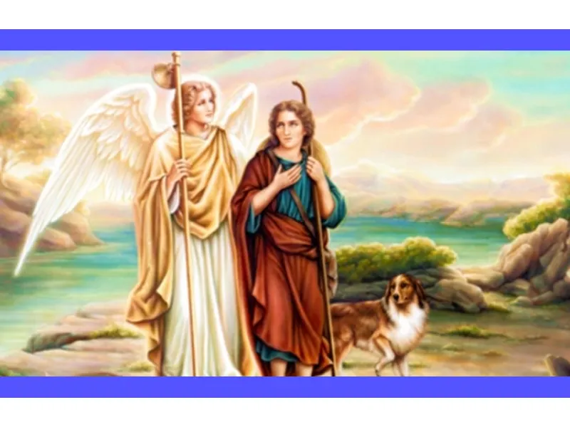 Cuore misericordioso di San Raffaele Arcangelo: un'immagine spirituale della guarigione e della protezione divina per la nostra salute.