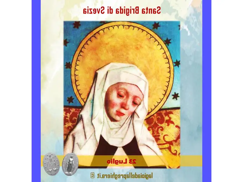 Immagine di un'icona di Santa Brigida con un rosario e una candela accesa, accompagnata dal titolo dell'articolo web 'Preghiere a Santa Brigida per un anno: guida completa'.