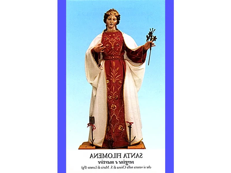 Il potere della fede: Un'immagine di Santa Filomena, simbolo della devozione e della protezione divina.