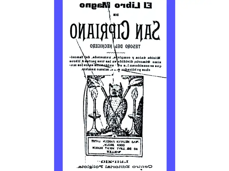 Un'immagine illustrativa di un libro antico aperto sulle preghiere di San Cipriano, simbolo di protezione spirituale e forza interiore.