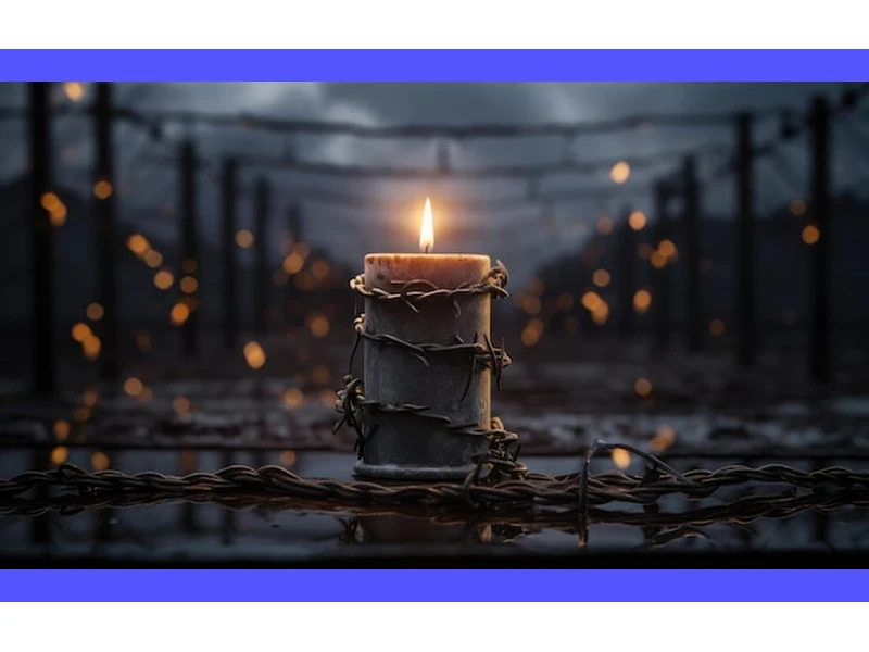 Immagine di una candela accesa su un altare, simbolo di onore e ricordo per coloro che sono passati.