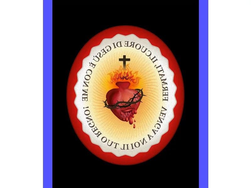 L'immagine rappresenta un fedele in preghiera davanti al Sacro Cuore, simbolo di amore e misericordia divina. L'effetto delle preghiere a questa sacra immagine può essere un rinnovamento spirituale profondo dell'anima, portando conforto, forza interiore e pace interiore.