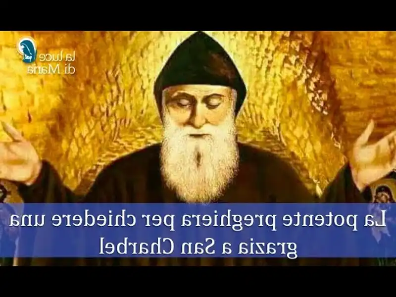 San Charbel, santo protettore delle guarigioni miracolose, prega per noi affinché possiamo ottenere la grazia della guarigione attraverso la potente intercessione di Dio.