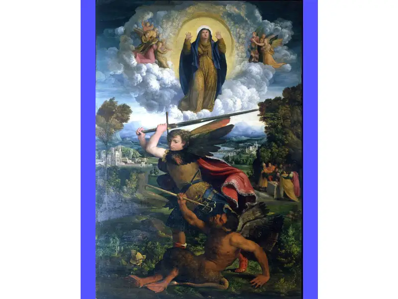 Immagine illustrativa dell'articolo 'Come invocare la protezione di Sant'Agata in tutta sicurezza', con una figura angelica sofferente vicino a un'icona della santa e un'atmosfera di calma e devozione.